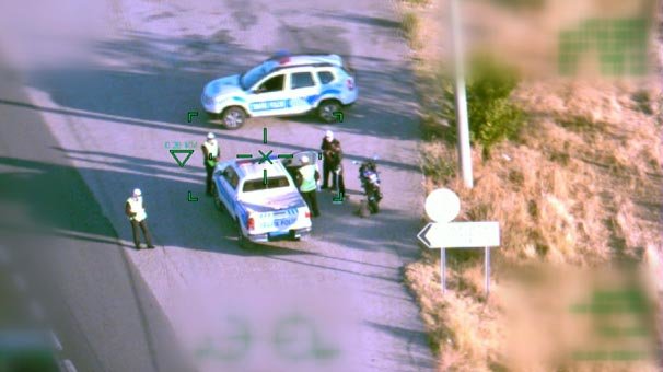 Helikopterden görüp talimat verdi! Polisler hemen yakaladı