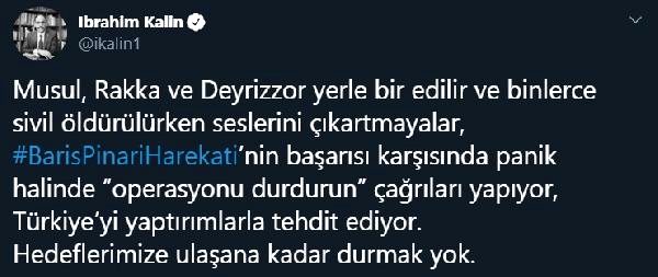İbrahim kalın: hedeflerimize ulaşana kadar durmak yok