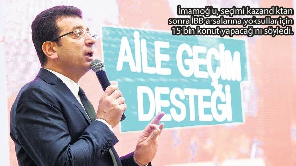 İmamoğlu'ndan yeni vaatler... Ekmek, süt  ve su yoksula bedava olacak
