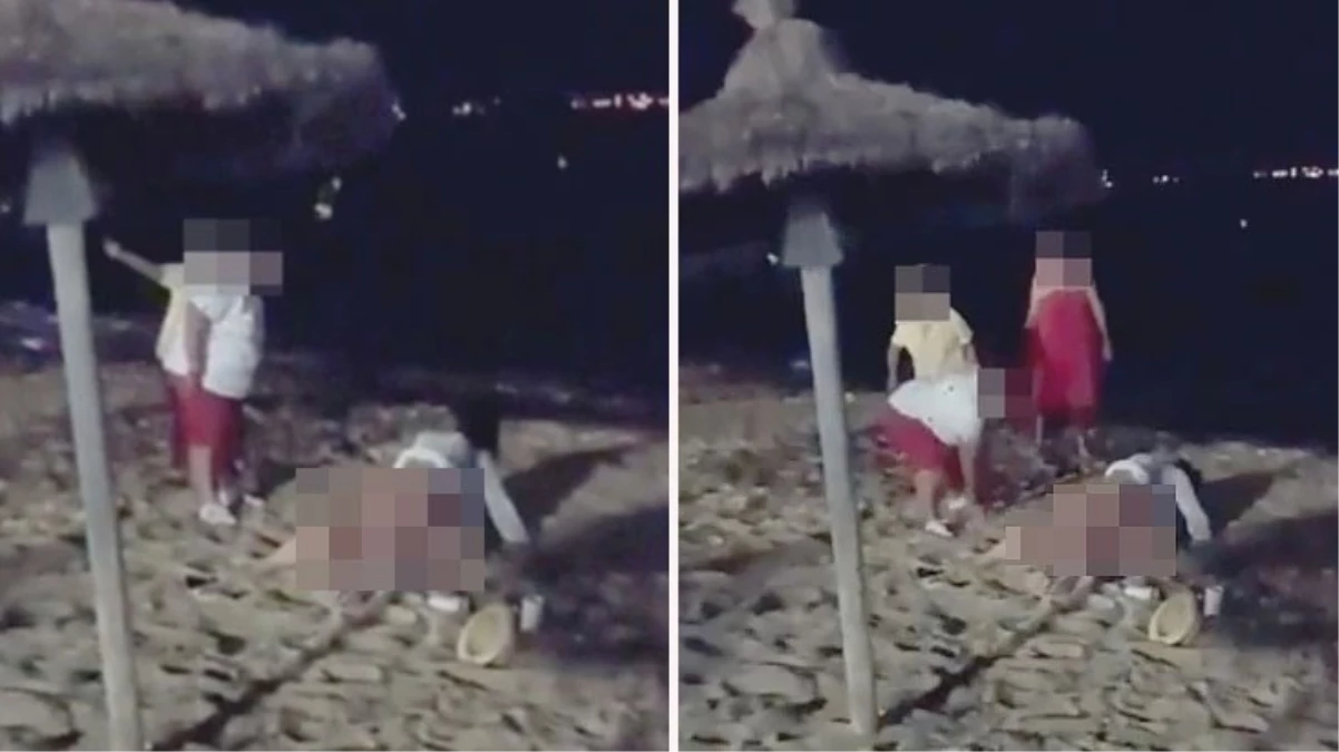 İspanya'da yaşlı kadın, plajda ilişkiye giren iki kadını terlikle dövdü