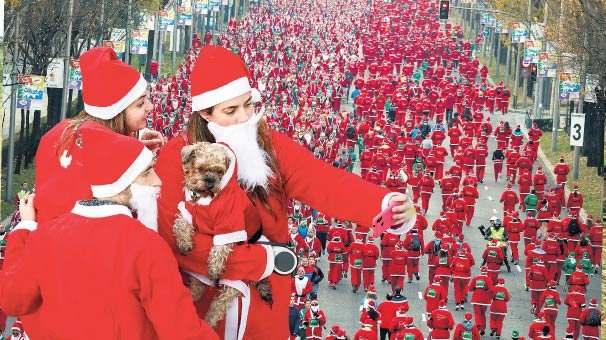 İspanyollar Noel Baba için koştu