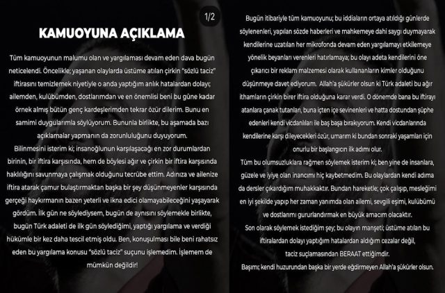 Karar sonrası Arda Turan'dan ilk açıklama