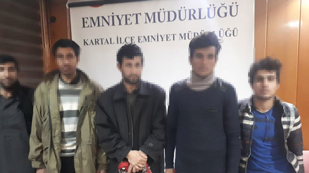 Kartal'da 23 kaçak göçmen ile 7 hırsızlık şüphelisi yakalandı