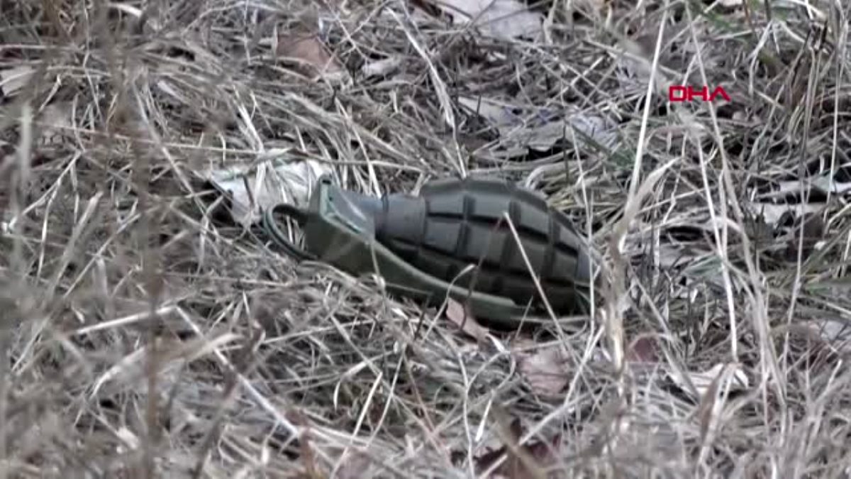 Konya baraj kıyısında patlamamış 3 adet el bombası bulundu