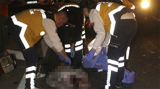 Korkunç kaza! Üzerinden otomobil geçti