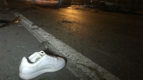 Küçükçekmece'de feci kaza! 'O an onu havada gördüm'