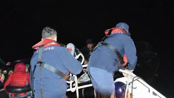 Kuşadası'nda  25’i çocuk 50 kaçak göçmen yakalandı