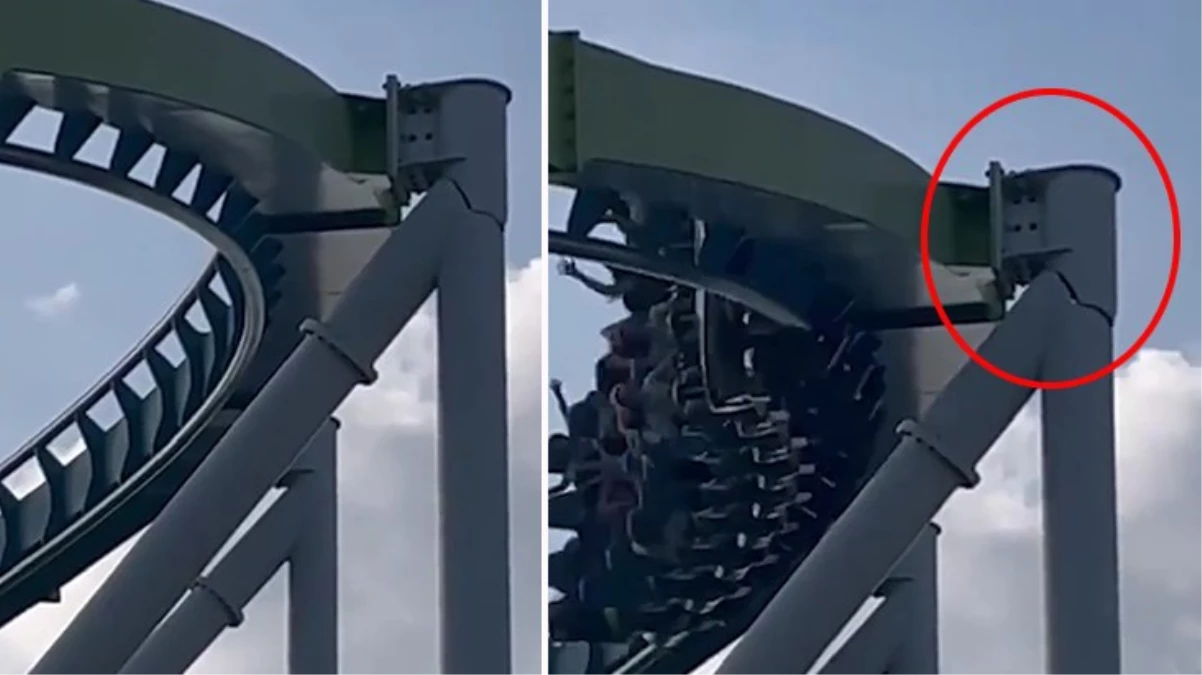 Lunaparkta ölümle burun buruna eğlence! ABD'de onlarca kişinin bindiği hız trenindeki derin çatlak yürekleri ağza getirdi