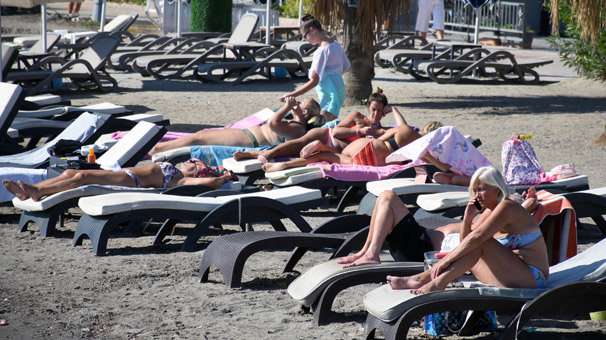 Marmaris'te deniz keyfi devam ediyor