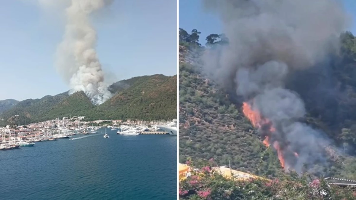 Marmaris'te orman yangını! Havadan ve karadan müdahale ediliyor