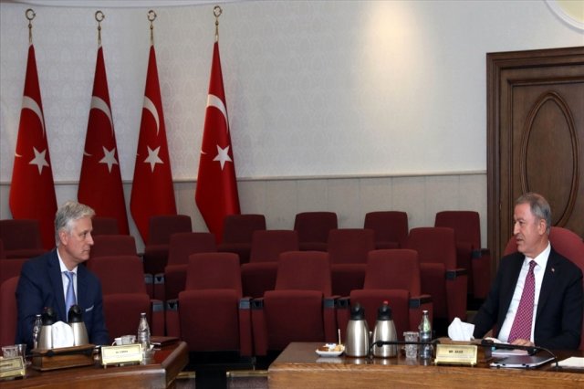 Milli Savunma Bakanı Akar, ABD Ulusal Güvenlik Danışmanı O'Brien'ı kabul etti