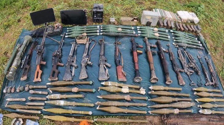 MSB: Irak'ın kuzeyinde PKK'ya ait çok sayıda silah, mühimmat ele geçirildi