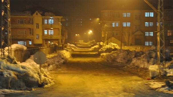 O ilçemizde termometreler eksi 12 dereceyi gösterdi