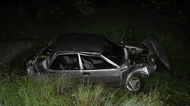 Otomobil şarampole devrildi: 1 ölü, 3 yaralı