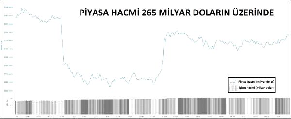 Piyasa hacmi 265 milyar doların üzerinde