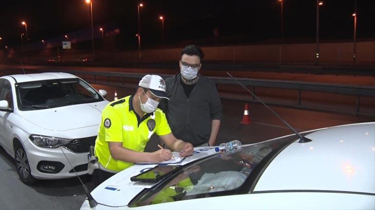 Polis yasağa uymayan sürücülere ceza yazdı