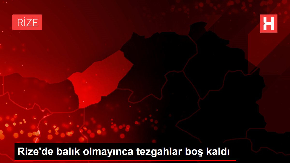 Rize'de balık olmayınca tezgahlar boş kaldı