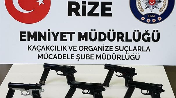 Rize'de silah kaçakçılarına ağır darbe