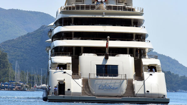 Rus milyarderin ultra lüks yatı Marmaris'te