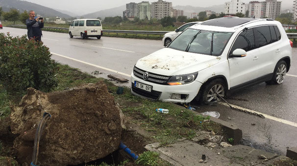 Samsun'da cip devrildi! Yaralılar var