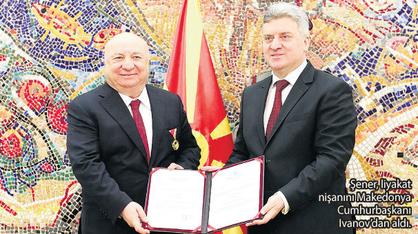 Şener’e Makedonya’dan devlet liyakat nişanı