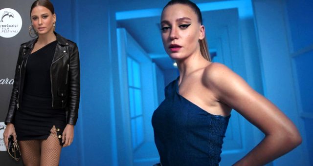 Serenay Sarıkaya kıyafeti ile geceye damga vurdu