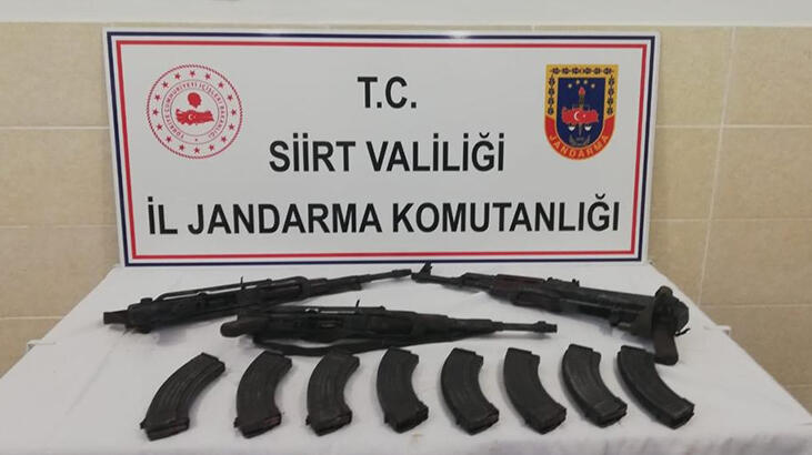Siirt'te terör örgütüne ait silah ve mühimmat ele geçirildi