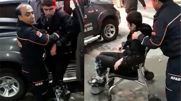 Soğuktan donmak üzereyken polis buldu