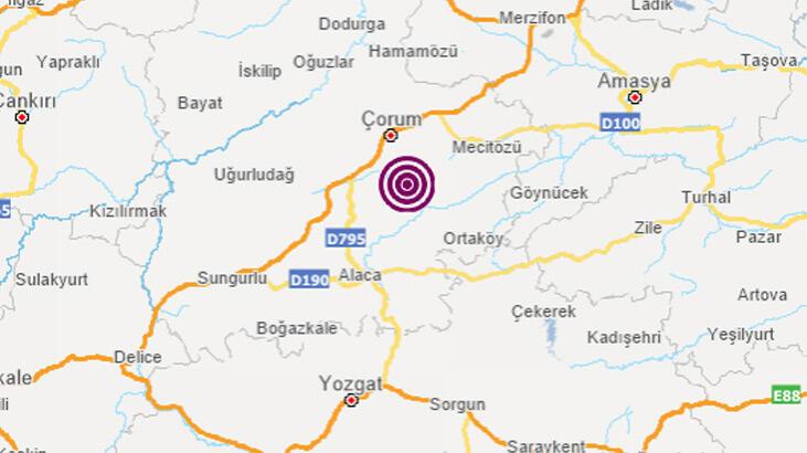 Son dakika... Çorum'da 3.7 büyüklüğünde deprem