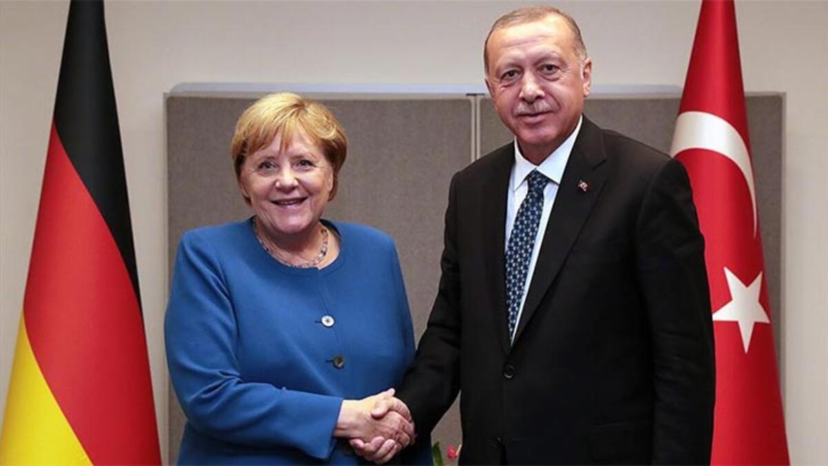 Son dakika... Cumhurbaşkanı Erdoğan,  Almanya Başbakanı Merkel ile görüştü
