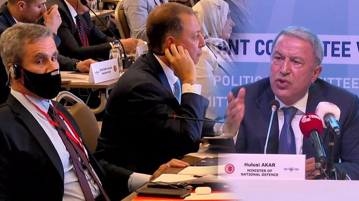 Son dakika... NATO toplantısında gerilim! Bakan Akar'dan Yunan parlamentere tepki