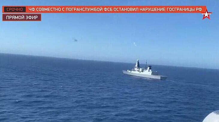 Son dakika... Rus savaş gemileri İngiliz gemisine uyarı ateşi açtı!