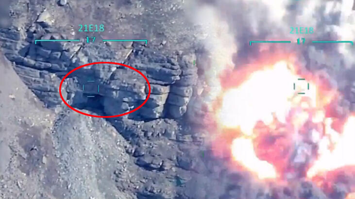 Son dakika gelişmesi: Terörist Sofi Nurettin böyle vuruldu! F-16 görüntüleri paylaşıldı