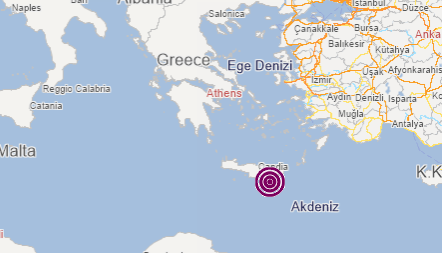 Son dakika haberi... Akdeniz'de deprem!
