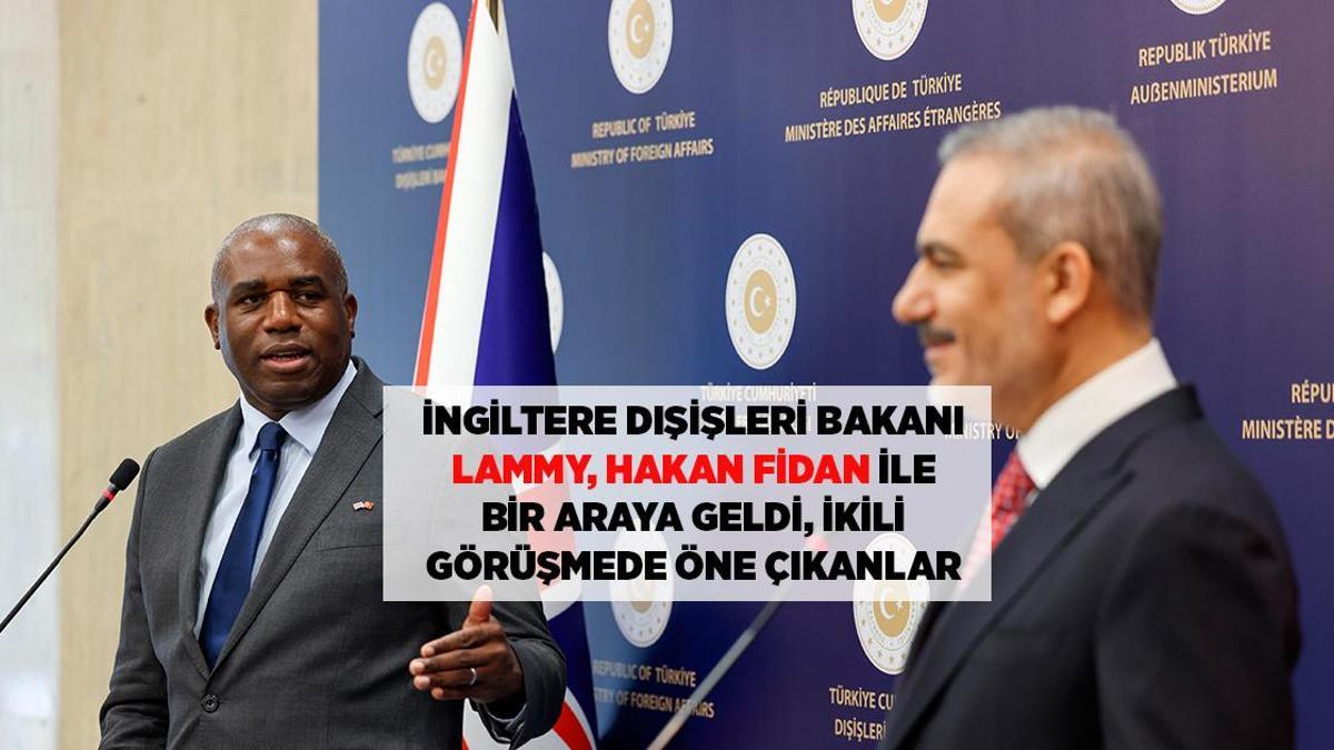 SON DAKİKA HABERLERİ: Dışişleri Bakanı Hakan Fidan'dan flaş Eurofighter açıklaması, Fidan, Lammy ile bir arada