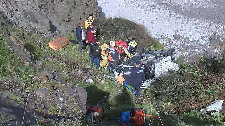 Son dakika: İstanbul'da feci kaza! Uçurumdan aşağı yuvarlandı