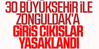 30 büyükşehir ve Zonguldak araç giriş çıkışına kapatıldı