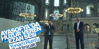 Ayasofya'da ezanın akustik testi yapıldı