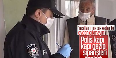 Polis yaşlıların siparişini aldı