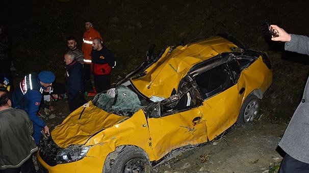 Taksi bu hale geldi! Çok feci son