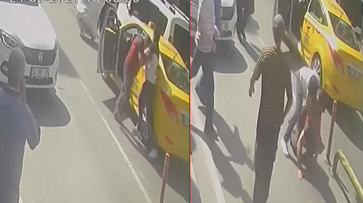 Takside müşteri ücreti ödedi, inmek isteyince kavga çıktı
