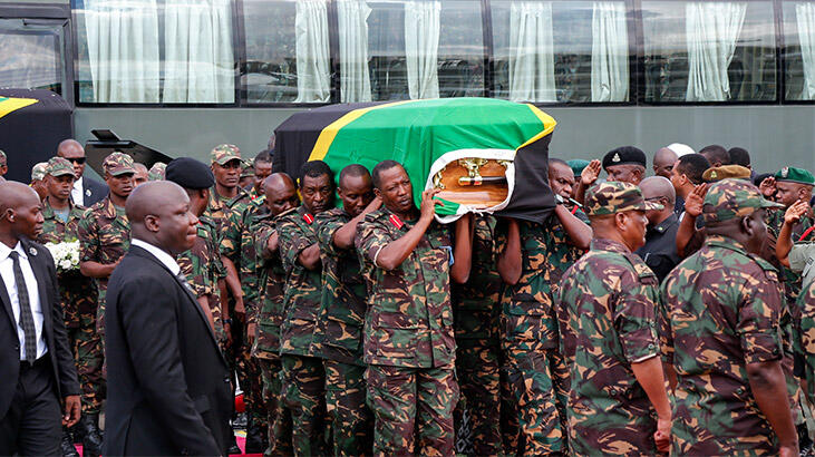Tanzanya'da hayatını kaybeden eski Devlet Başkanı Magufuli için cenaze töreni