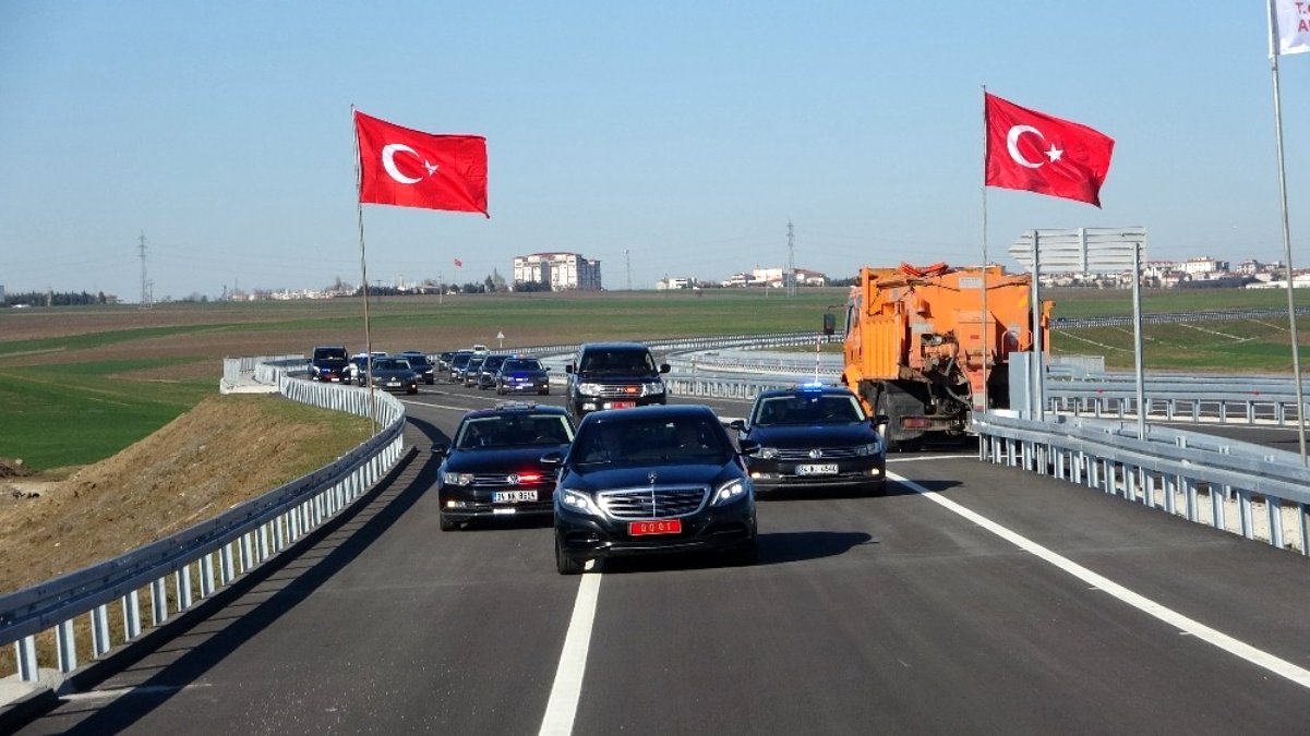 TBMM Başkanı Şentop ve Bakan Turhan Tekirdağ'da yol açılışına katıldı