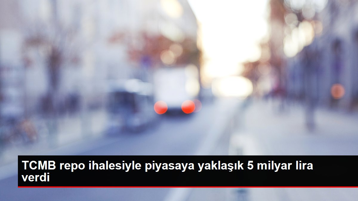 TCMB repo ihalesiyle piyasaya yaklaşık 5 milyar lira verdi