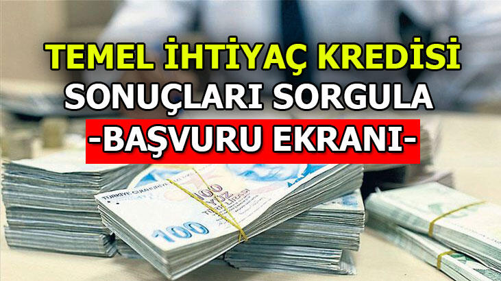 Temel ihtiyaç kredisi başvuru sonucu sorgulama ekranı! Temel ihtiyaç kredisi kimlere veriliyor?
