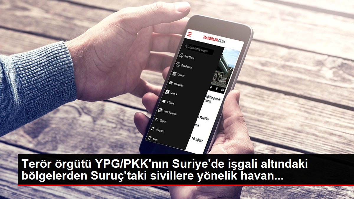 Terör örgütü YPG/PKK'nın Suriye'de işgali altındaki bölgelerden Suruç'taki sivillere yönelik havan...