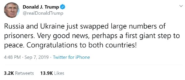 Trump'tan rusya ve ukrayna'ya tebrik
