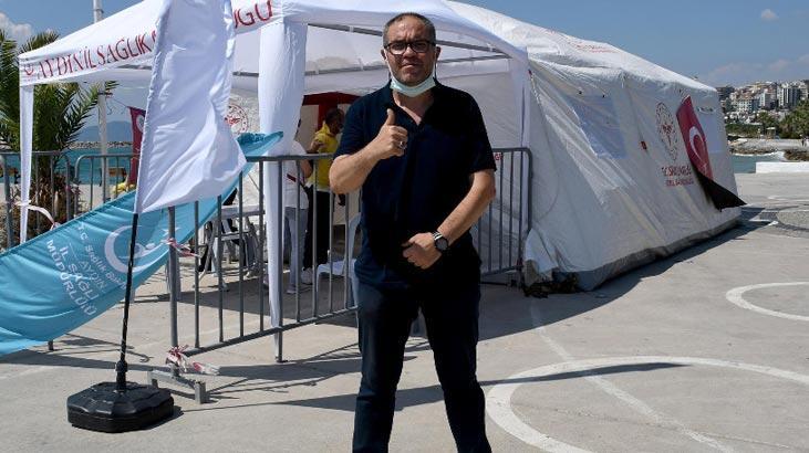 Ünlü tatil beldesinde aşı çadırı kuruldu