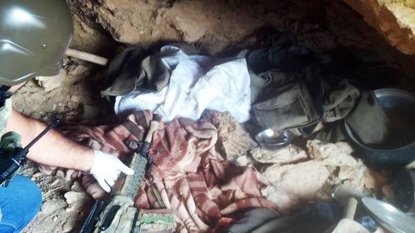 Van'da teröristin gösterdiği mağarada bakın neler çıktı?