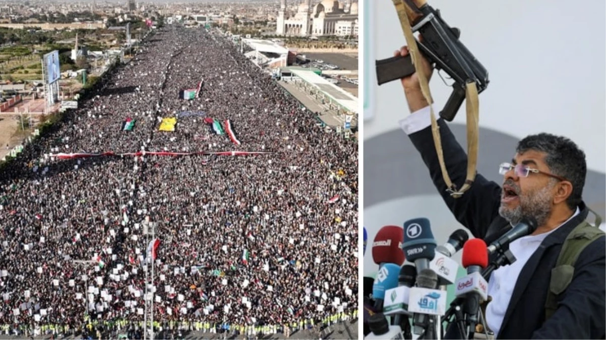 Yemen'de binlerce kişi saldırıları protesto edip ABD ve İsrail'e meydan okudu